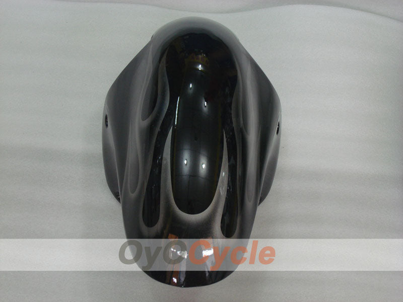 Kit de carénages injectés pour GSXR1300 Hayabusa 99-07 - Noir - Flammes #OYO87905609