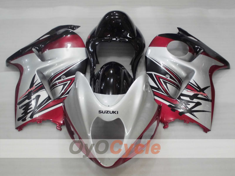 Kit de carénages injectés pour GSXR1300 Hayabusa 99-07 - Rouge, noir, argent - Style d'origine #OYO87905610 Image secondaire du produit