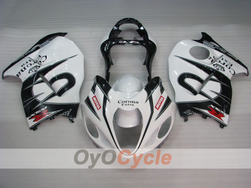 Kit de carénages injectés pour GSXR1300 Hayabusa 99-07 - Blanc, noir - Corona, MOTUL #OYO87905612