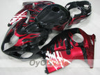 Kit de carénages injectés pour GSXR1300 Hayabusa 99-07 - Rouge, noir - Flammes #OYO87905613