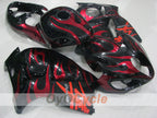 Kit de carénages injectés pour GSXR1300 Hayabusa 99-07 - Rouge, noir - Flammes #OYO87905614