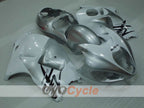 Kit de carénages à injection pour GSXR1300 Hayabusa 99-07 - Blanc, argent - Style d'usine #OYO87905617