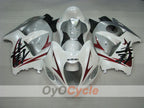 Kit de carénages à injection pour GSXR1300 Hayabusa 99-07 - Blanc, argent - Style d'usine #OYO87905619