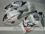 Kit de carénages à injection pour GSXR1300 Hayabusa 99-07 - Blanc, argent - Style d'usine #OYO87905619
