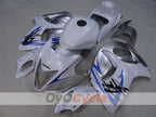 Kit de carénages à injection pour GSXR1300 Hayabusa 99-07 - Blanc, argent - Style d'usine #OYO87905620