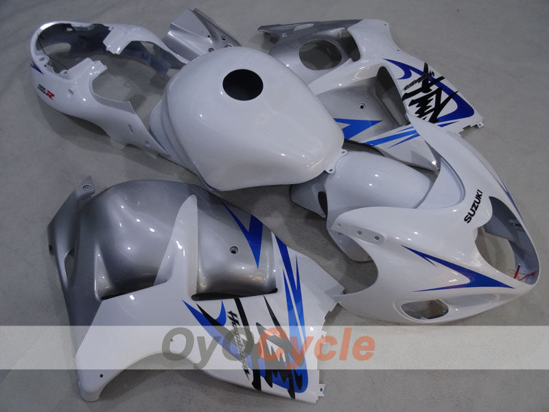Kit de carénages à injection pour GSXR1300 Hayabusa 99-07 - Blanc, argent - Style d'usine #OYO87905620 Image principale du produit
