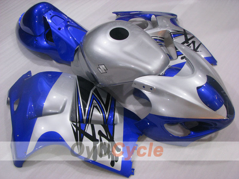 Kit de carénages à injection pour GSXR1300 Hayabusa 99-07 - Bleu, argent - Style d'usine #OYO87905622 Image principale du produit