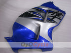 Kit de carénages à injection pour GSXR1300 Hayabusa 99-07 - Bleu, argent - Style d'usine #OYO87905622