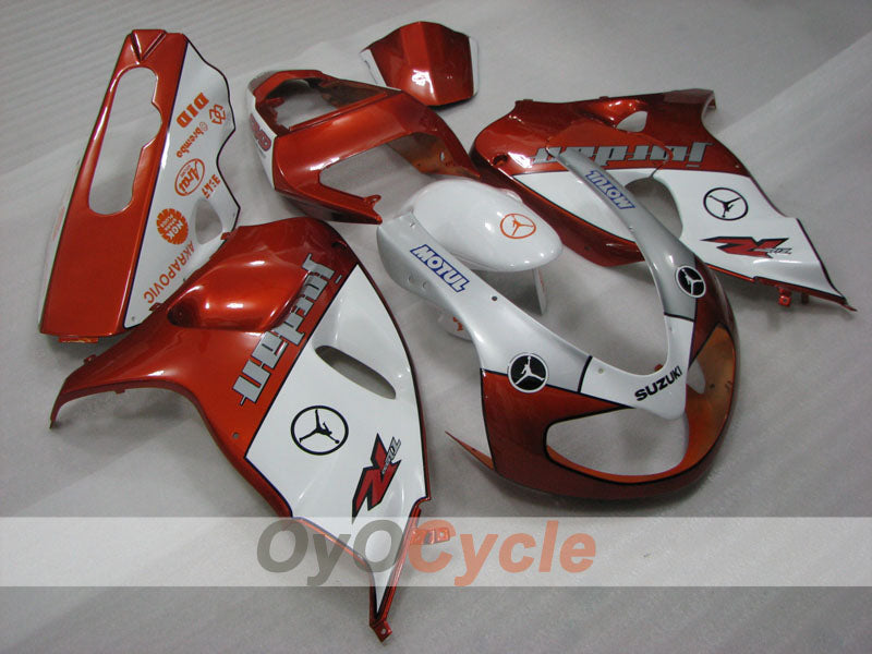 Kit de carénages à injection pour TL1000R 98-03 - Orange, blanc - Jordan #OYO87905623
