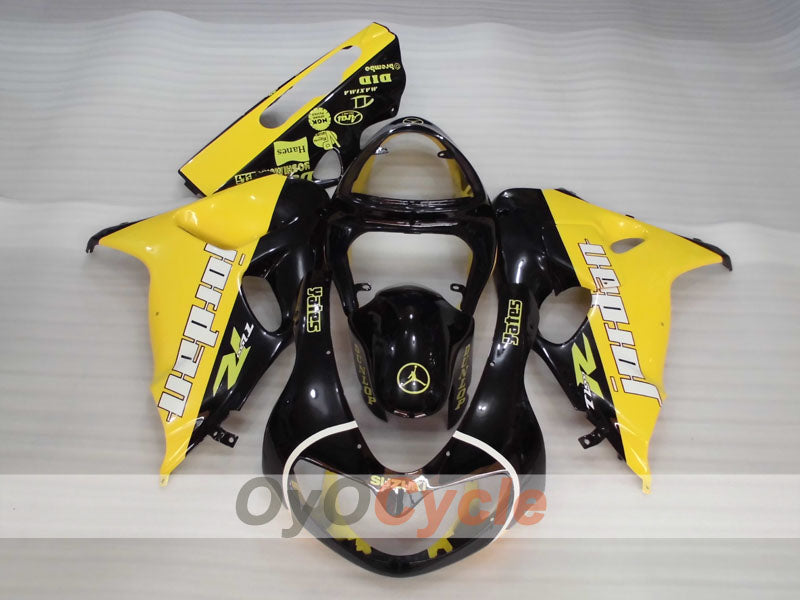 Kit de carénages à injection pour TL1000R 98-03 - Jaune, noir - Jordan #OYO87905624