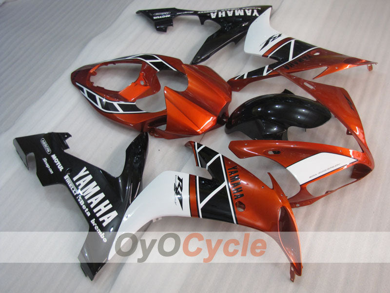 Kit de carénages à injection pour YZF-R1 04-06 - Orange, blanc, noir - MOTUL #OYO87905644