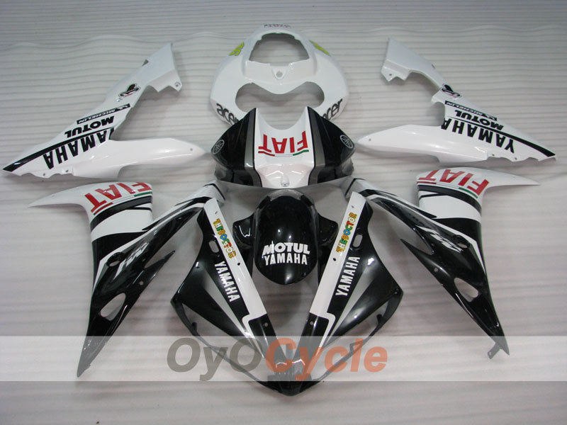 Kit de carénages à injection pour YZF-R1 04-06 - Blanc, noir - FIAT #OYO87905647