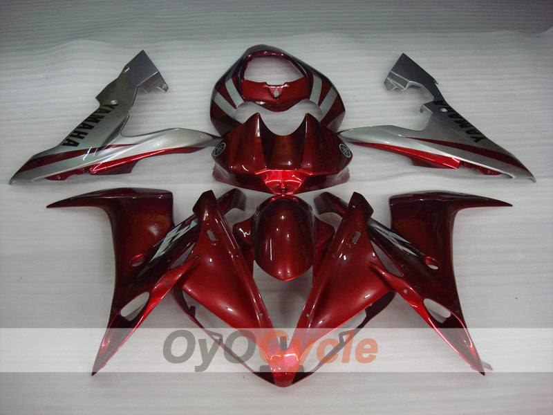 Kit de carénages à injection pour YZF-R1 04-06 - Rouge, gris - Style d'usine #OYO87905652