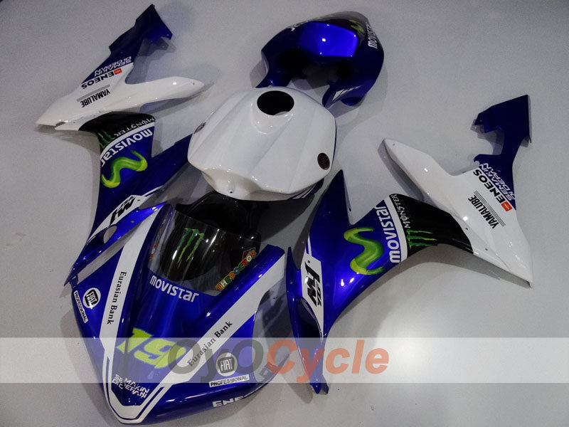 Kit de carénage à injection pour YZF-R1 04-06 - Bleu, blanc, noir - Monster #OYO87905670