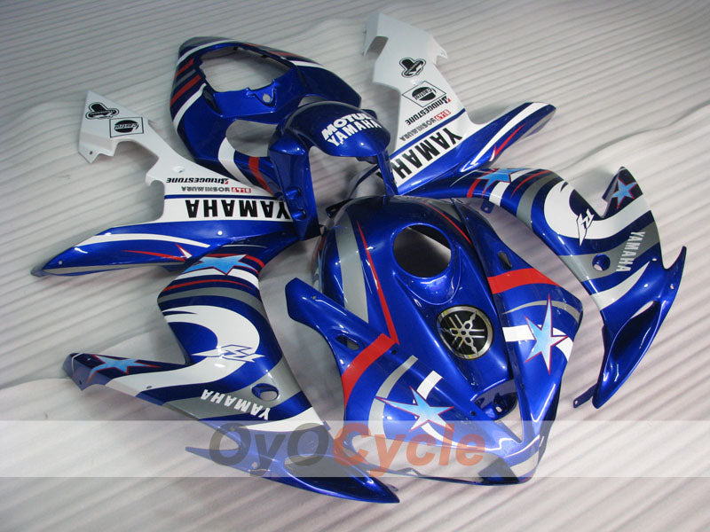 Kit de carénage à injection pour YZF-R1 04-06 - Bleu, blanc - FIAT, MOTUL #OYO87905671
