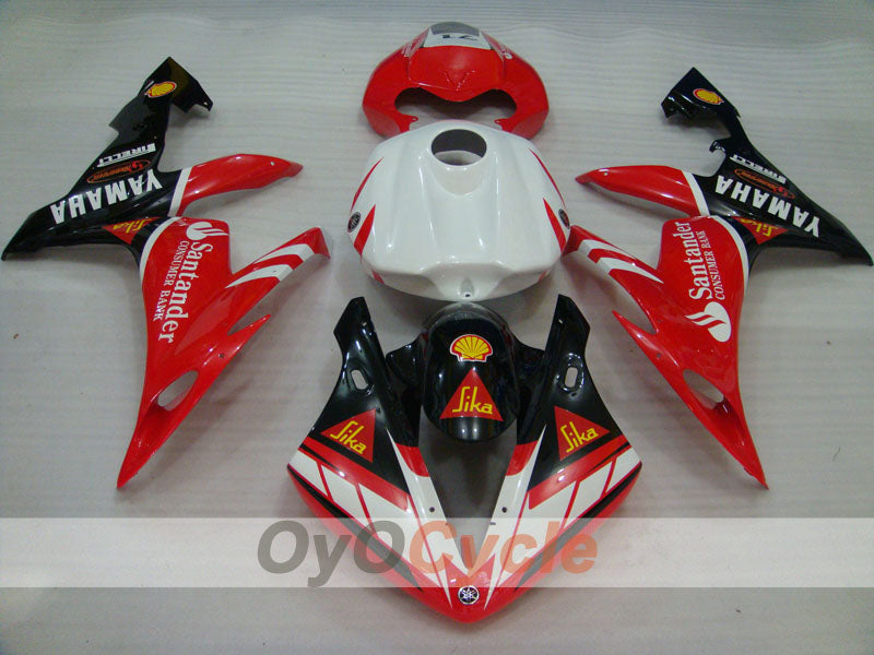 Kit de carénage injecté pour YZF-R1 04-06 - Rouge, Noir - Santander #OYO87905680
