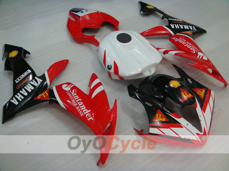 Kit de carénage injecté pour YZF-R1 04-06 - Rouge, Noir - Santander #OYO87905680