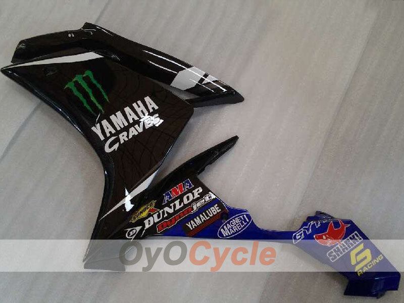 Kit de carénage injecté pour YZF-R1 07-08 - Bleu, Blanc, Noir - Monster #OYO87905681