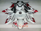 Kit de carénage injecté pour YZF-R1 07-08 - Rouge, Blanc - Sun #OYO87905687