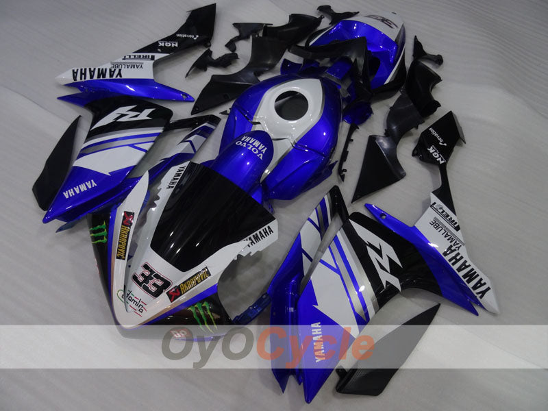 Kit de carénage injecté pour YZF-R1 07-08 - Bleu, Blanc - Monster #OYO87905690