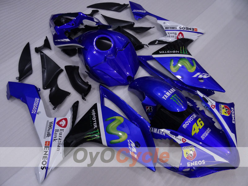 Kit de carénage injecté pour YZF-R1 07-08 - Bleu, blanc, noir - Monster #OYO87905693