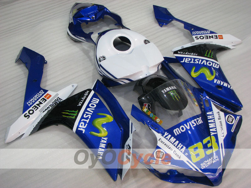 Kit de carénage injecté pour YZF-R1 07-08 - Bleu, blanc, noir - Monster #OYO87905694