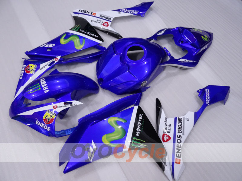 Kit de carénage injecté pour YZF-R1 07-08 - Bleu, blanc, noir - Monster #OYO87905695