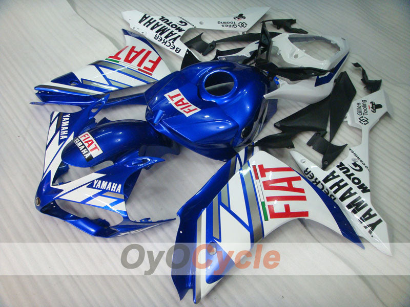Kit de carénage injecté pour YZF-R1 07-08 - Bleu, blanc - FIAT #OYO87905696