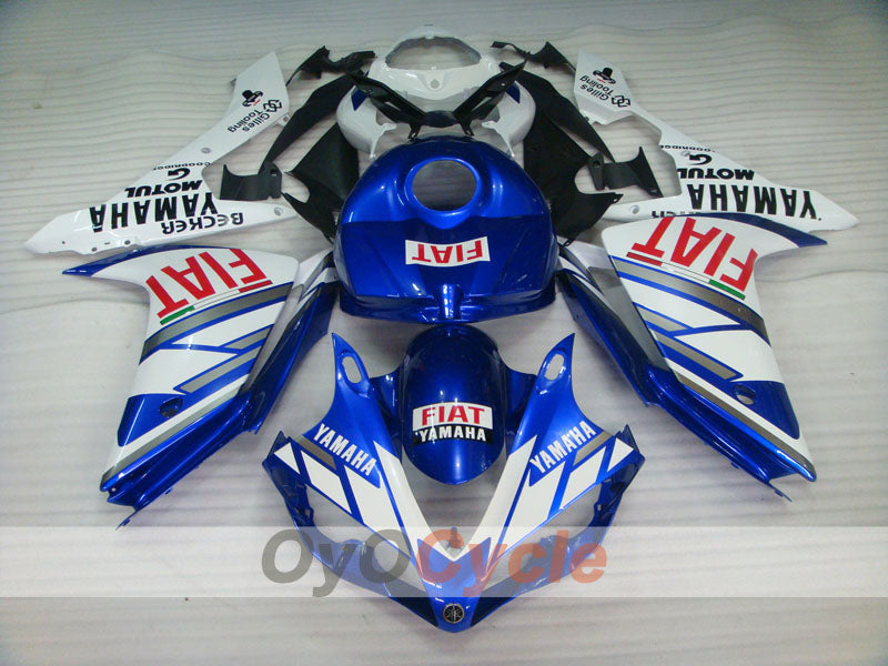Kit de carénage injecté pour YZF-R1 07-08 - Bleu, blanc - FIAT #OYO87905696
