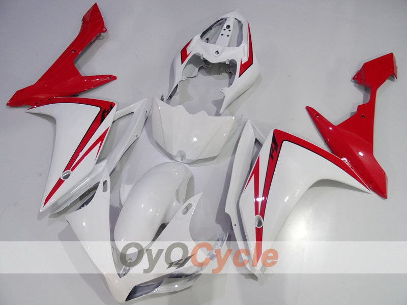 Kit de carénage injecté pour YZF-R1 07-08 - Rouge, blanc - Style usine #OYO87905699