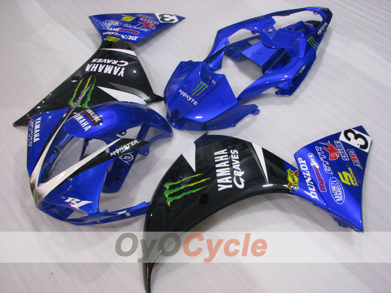 Kit de carénage injecté pour YZF-R1 09-11 - Bleu, Noir - Monster #OYO87905708 Image secondaire du produit