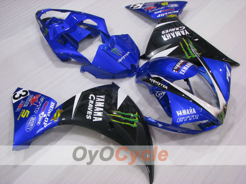Kit de carénage injecté pour YZF-R1 09-11 - Bleu, Noir - Monster #OYO87905708