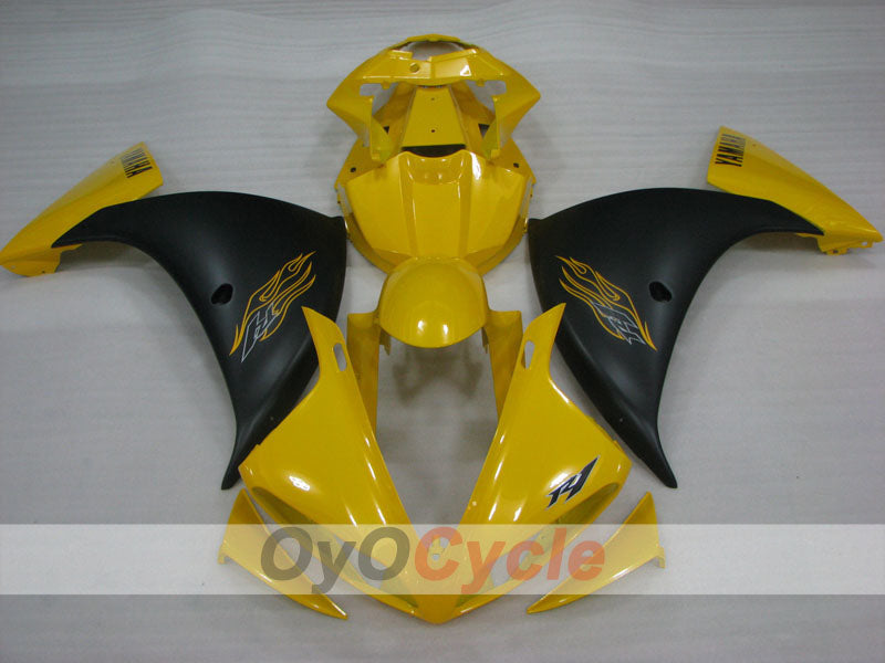 Kit de carénage injecté pour YZF-R1 09-11 - Jaune, Noir, Mat - Style usine #OYO87905715
