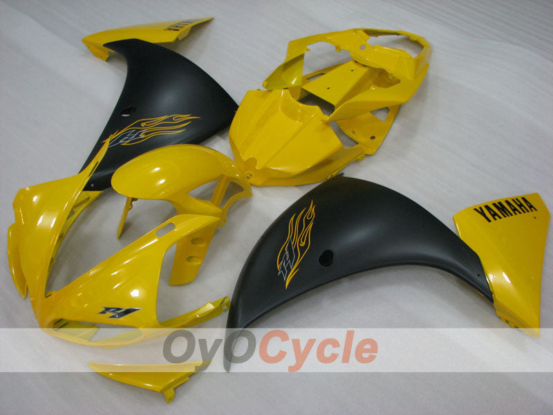 Kit de carénage injecté pour YZF-R1 09-11 - Jaune, Noir, Mat - Style usine #OYO87905715