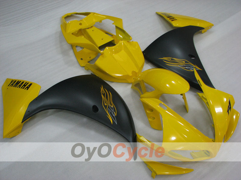 Kit de carénage injecté pour YZF-R1 09-11 - Jaune, Noir, Mat - Style usine #OYO87905715