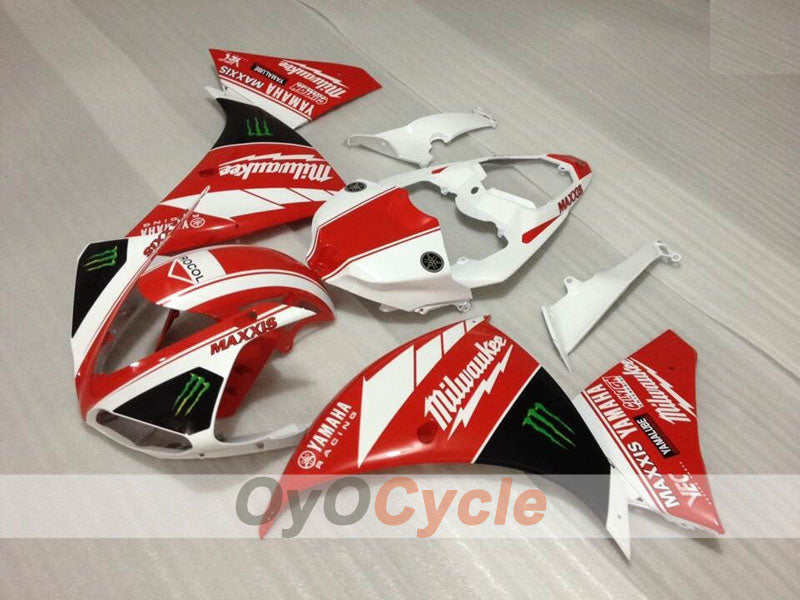 Kit de carénages en injection pour YZF-R1 09-11 - Rouge, Blanc - Monster #OYO87905717