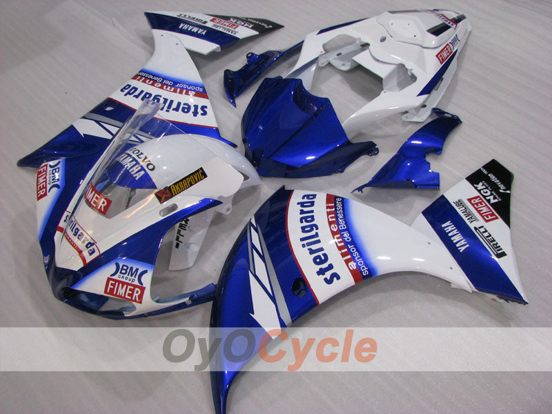Kit de carénages en injection pour YZF-R1 09-11 - Bleu, Blanc - Sterilgarda #OYO87905718