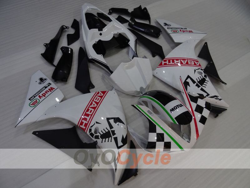 Kit de carénages en injection pour YZF-R1 09-11 - Noir, Blanc nacré - ABARTH #OYO87905722