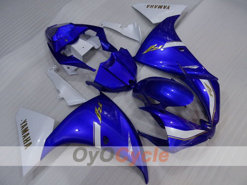 Kit de carénages en injection pour YZF-R1 12-14 - Bleu, Blanc - Style d'origine #OYO87905729