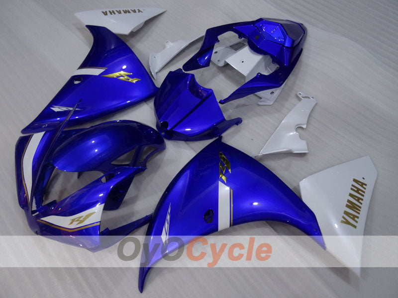 Kit de carénages en injection pour YZF-R1 12-14 - Bleu, Blanc - Style d'origine #OYO87905729