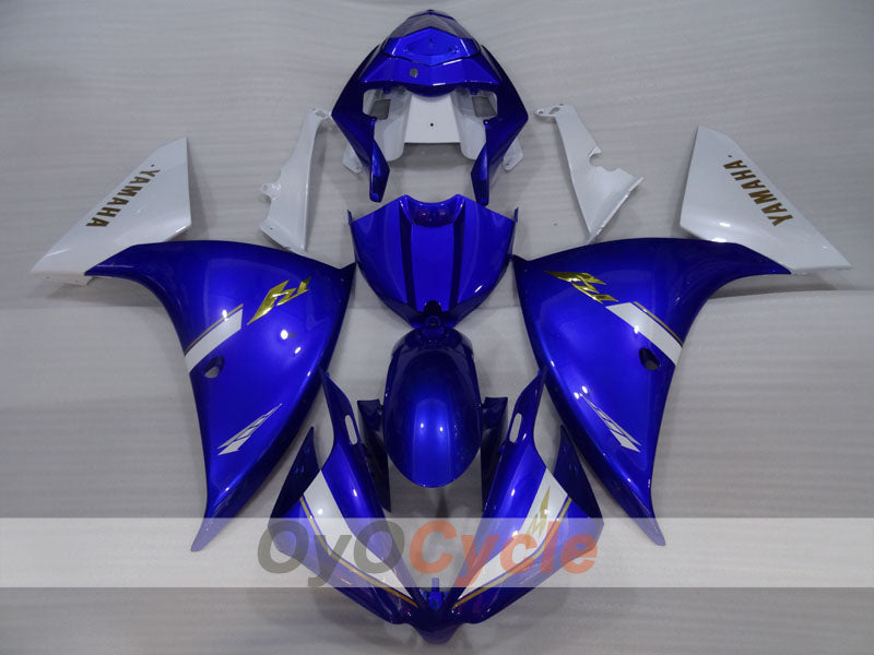 Kit de carénages en injection pour YZF-R1 12-14 - Bleu, Blanc - Style d'origine #OYO87905729
