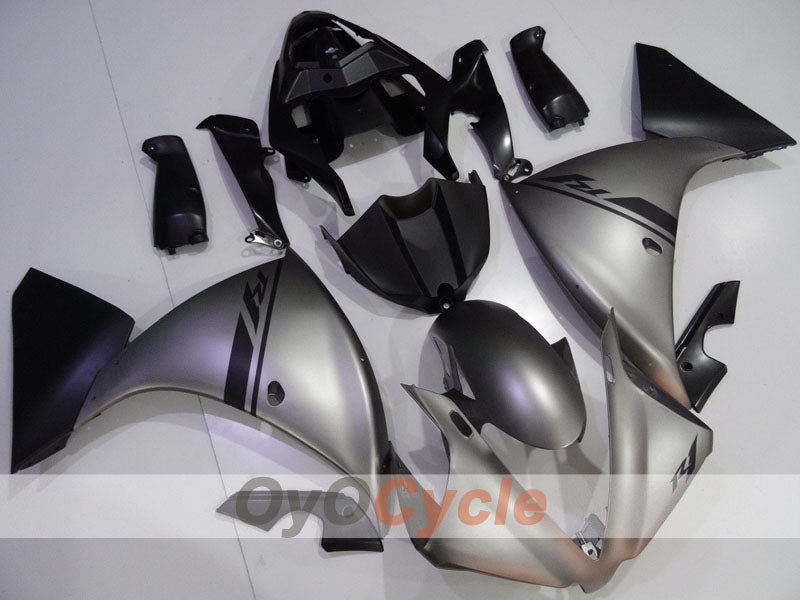 Kit de carénage injecté pour YZF-R1 12-14 - Noir, gris, mat - Style d'origine #OYO87905730