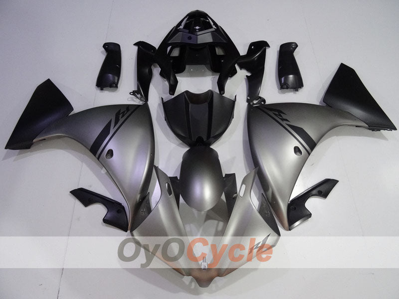 Kit de carénage injecté pour YZF-R1 12-14 - Noir, gris, mat - Style d'origine #OYO87905730