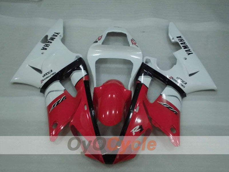 Kit de carénage injecté pour YZF-R1 00-01 - Rouge, blanc - Style d'origine #OYO87905732
