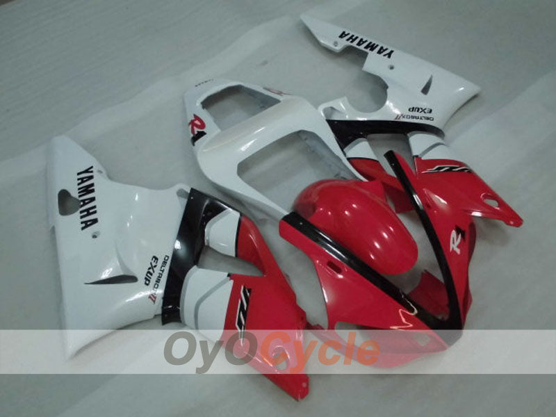 Kit de carénage injecté pour YZF-R1 00-01 - Rouge, blanc - Style d'origine #OYO87905732