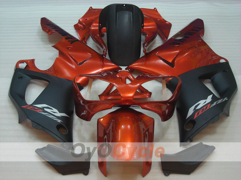 Kit de carénage injecté pour YZF-R1 00-01 - Orange, noir, mat - Style d'origine #OYO87905737
