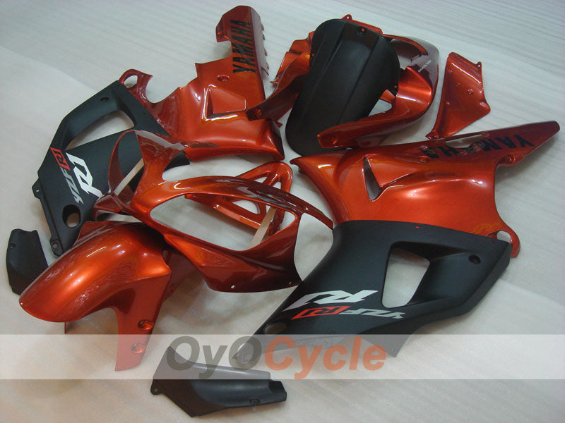 Kit de carénage injecté pour YZF-R1 00-01 - Orange, noir, mat - Style d'origine #OYO87905737