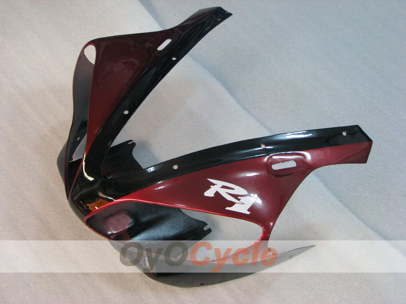 Kit de carénage injecté pour YZF-R1 00-01 - Rouge vin, noir - Style d'origine #OYO87905738