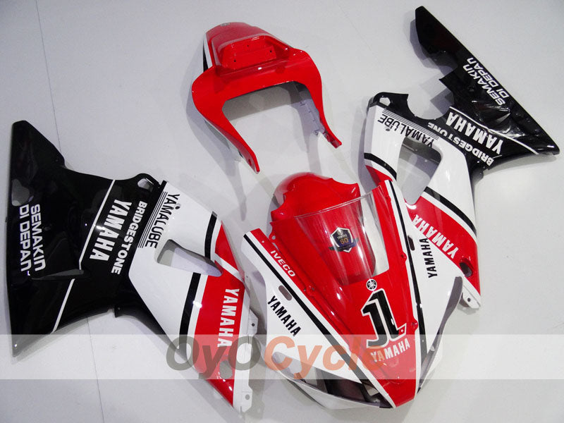 Kit de carénage injecté pour YZF-R1 00-01 - Rouge, blanc, noir - Style d'origine #OYO87905740 Image principale du produit