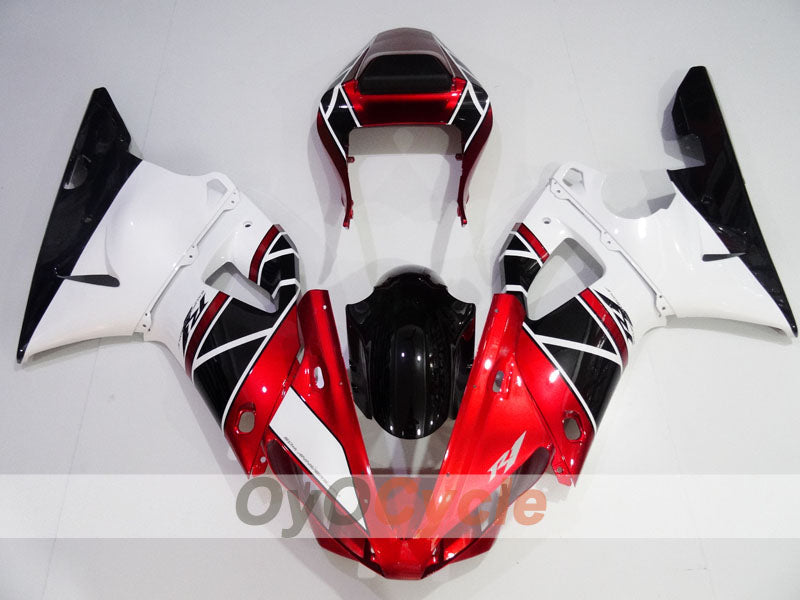 Kit de carénage injecté pour YZF-R1 00-01 - Rouge, blanc, noir - Style d'origine #OYO87905741